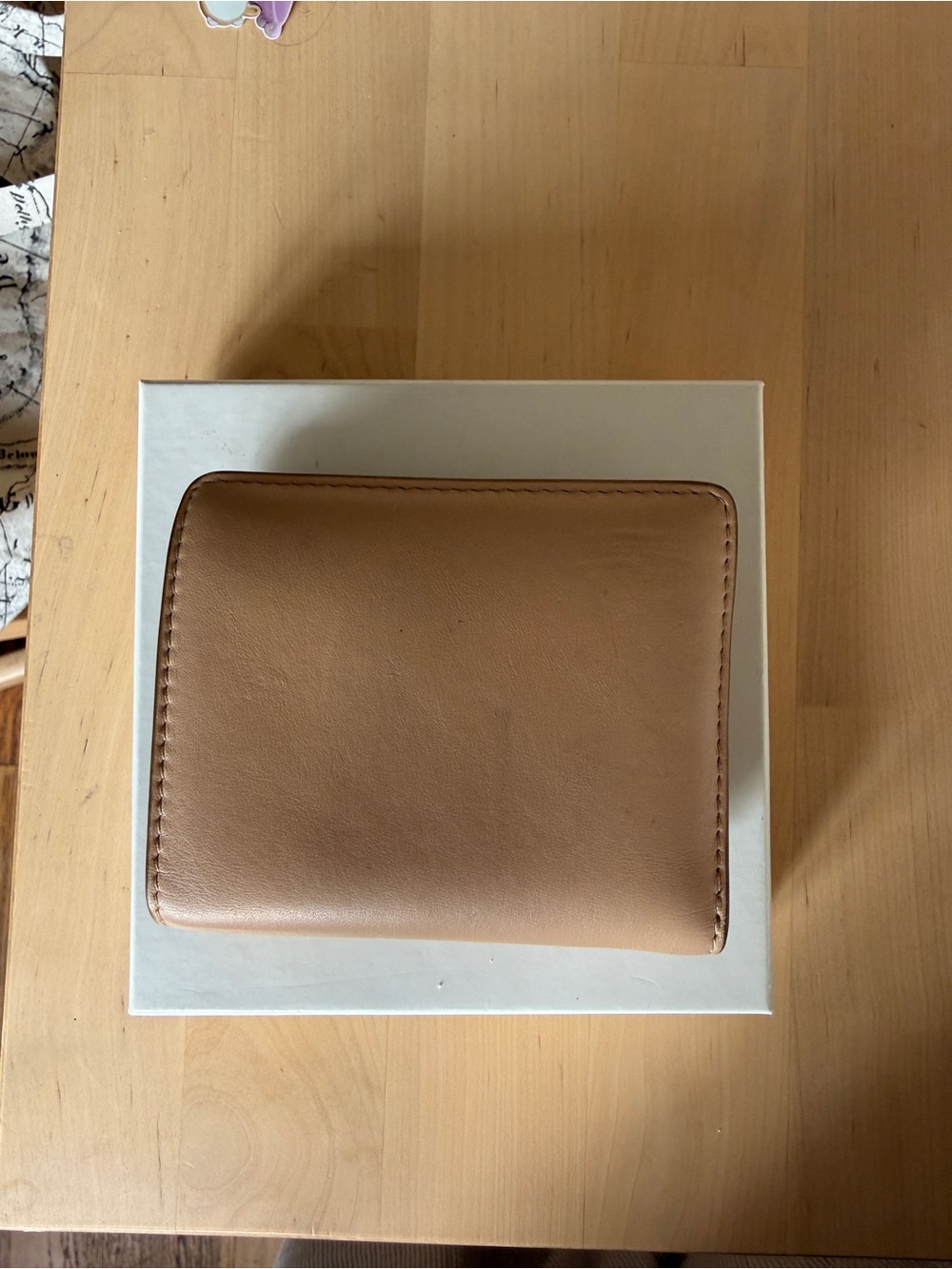 Maison Margiela Tan Leather Compact Wallet - Minimal Stitch Accent - Picture 2 of 7